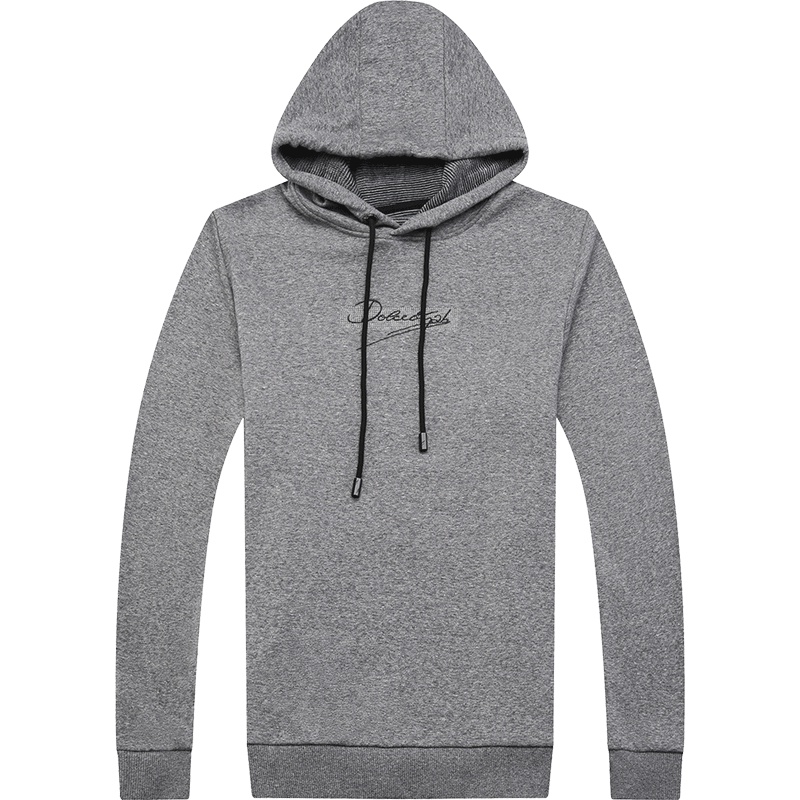 卡帝乐鳄鱼长袖卫衣男连帽棉上衣中年男装纯色套头打底衫BABC8197