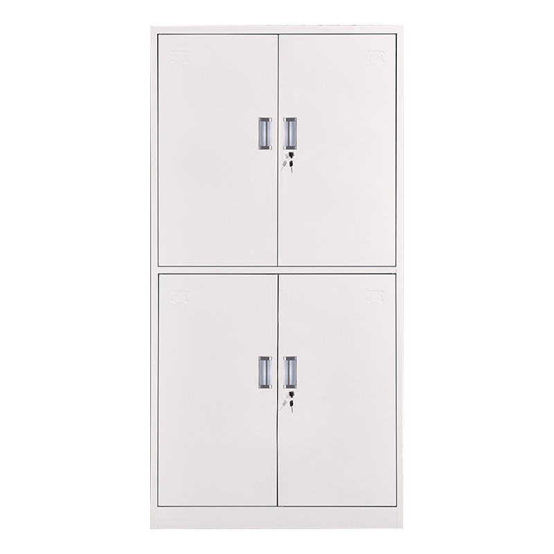 汉诺鑫威钢制办公文件柜铁皮柜矮柜资料密码带锁凭证档案员工储物更衣柜子通双节文件柜