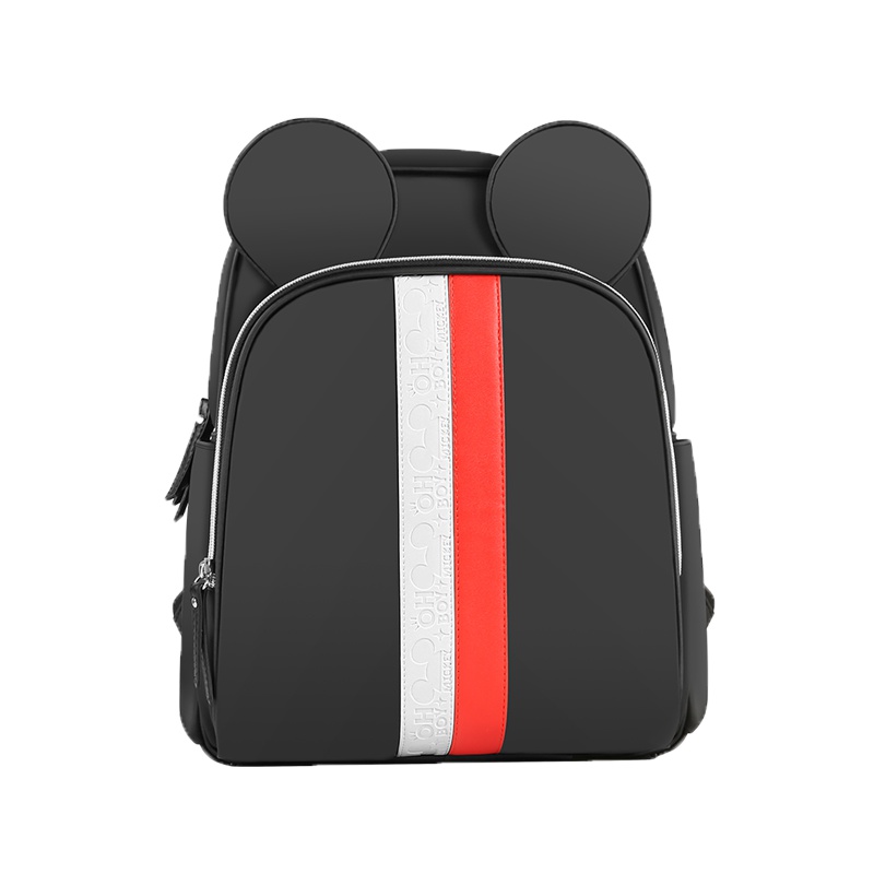 迪士尼2019新款妈咪包多功能防水大容量奶瓶保温双肩包外出背包PU时尚妈妈包