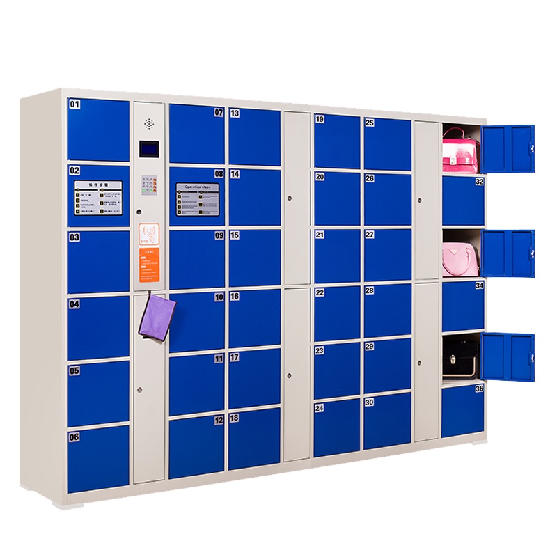 京洛 超市存包柜储物柜商场自助寄存柜图书馆寄包柜电子指纹识别