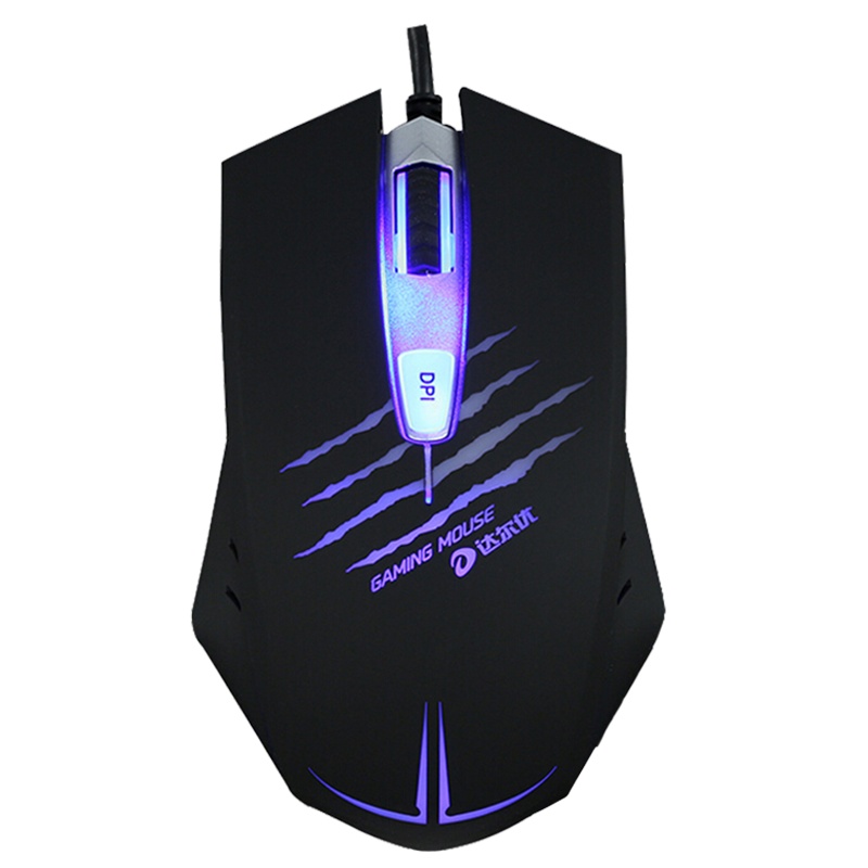 达尔优LM109执法官台式电脑鼠标牧马人游戏有线发光USB吃鸡电脑笔记本办公家用LOL电竞CF和平精英英雄联盟