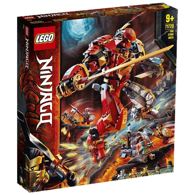 LEGO乐高幻影忍者系列火焰大地机甲71720 男孩女孩9岁+生日礼物 玩具积木