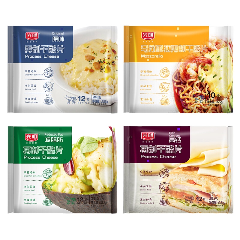 光明再制干酪原味独立片装200g