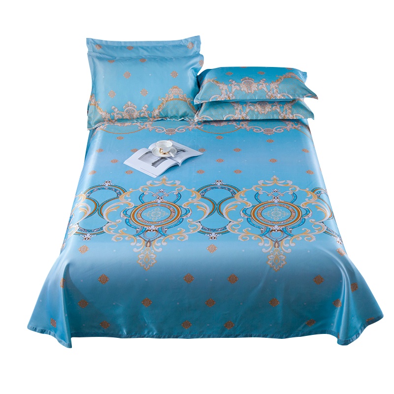 南极人 NanJiren 床单式可水洗冰丝凉席三件套夏季床单凉席子双人大凉席垫子机洗凉席折叠