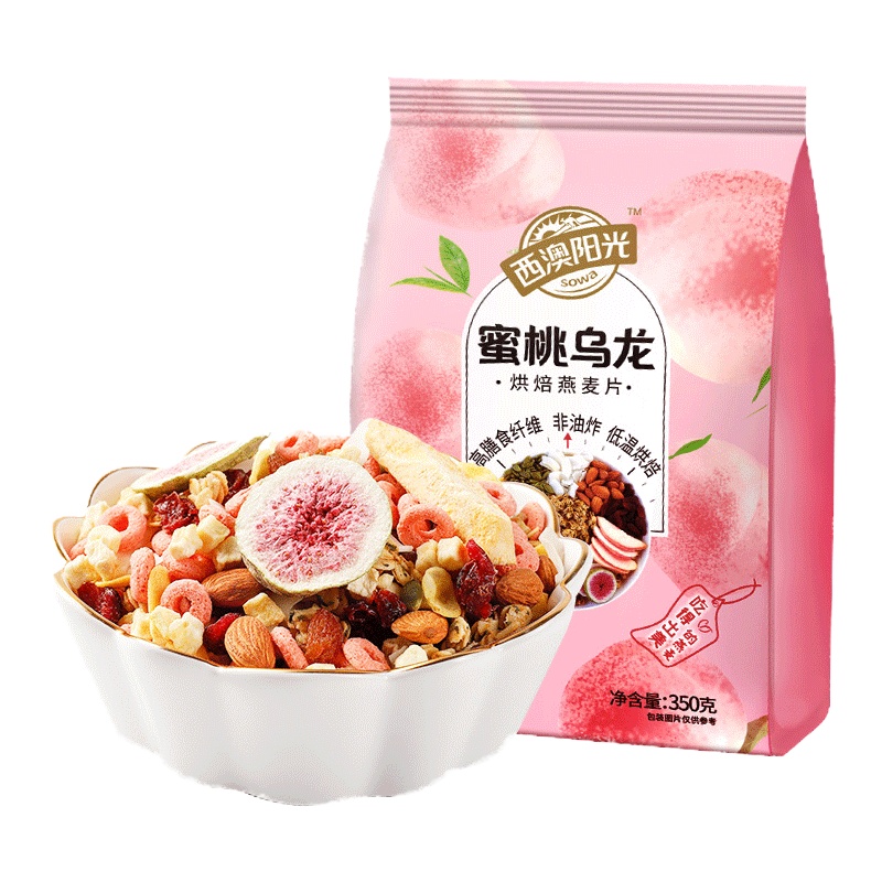 西麦 西澳阳光蜜桃乌龙烘焙燕麦片350g