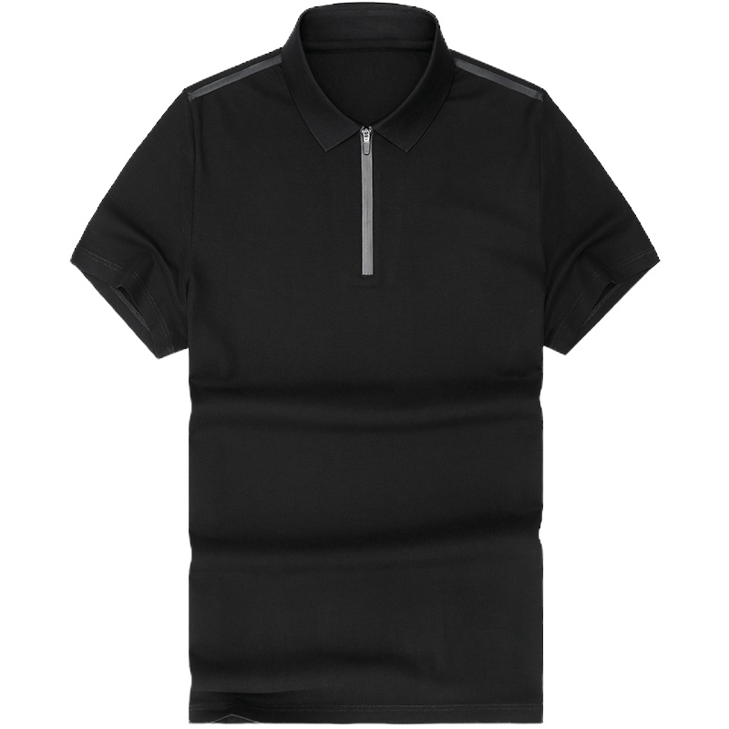 布先生短袖T恤 丝光棉翻领纯色简约 休闲男士上衣夏装 AT10034