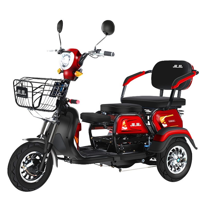 凤凰 迷你电动三轮车家用小型接送孩子老人拉货新款封闭带棚电瓶车