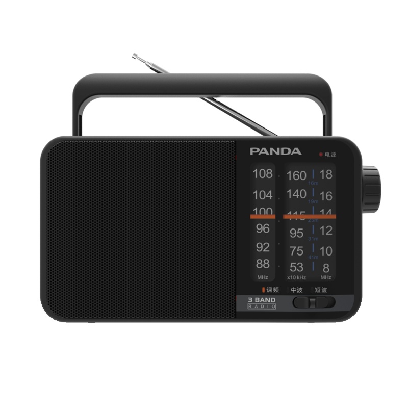 PANDA/熊猫T-15 多波段便携式指针式半导体收音机老式广播老人调频广播复古收音机单声道