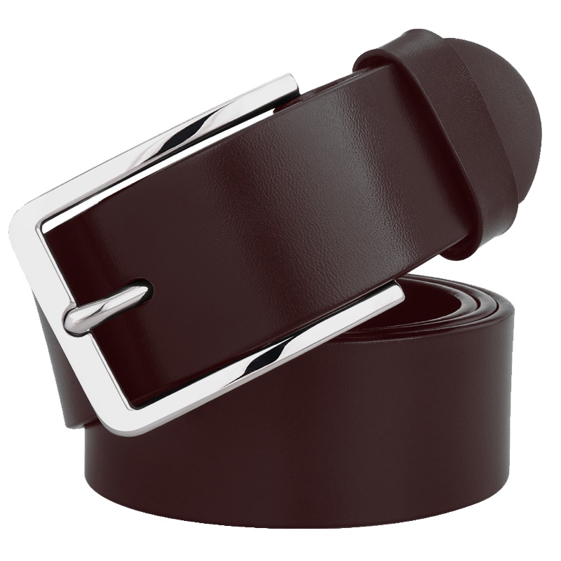 牛当家(CattleOWN)男士皮带真皮针扣不锈钢腰带男休闲青年裤带头层牛皮3080