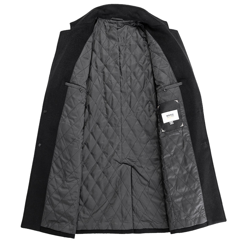 雅鹿男装毛呢大衣男装简约修身男士商务休闲外套HWDAD4N078A