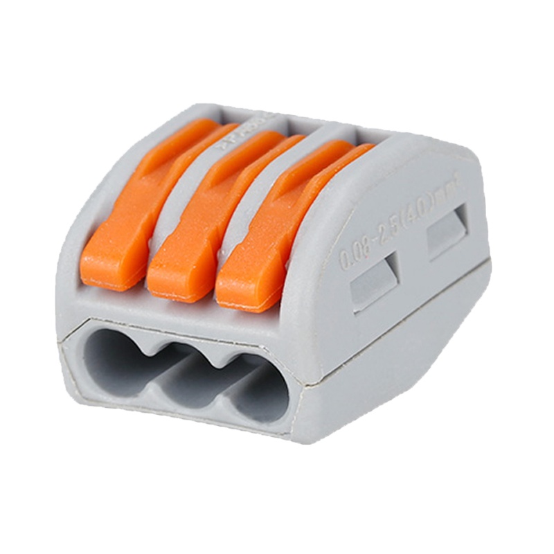 PCT-213三孔多功能电线快速接线对接头 一进二出并联 100只