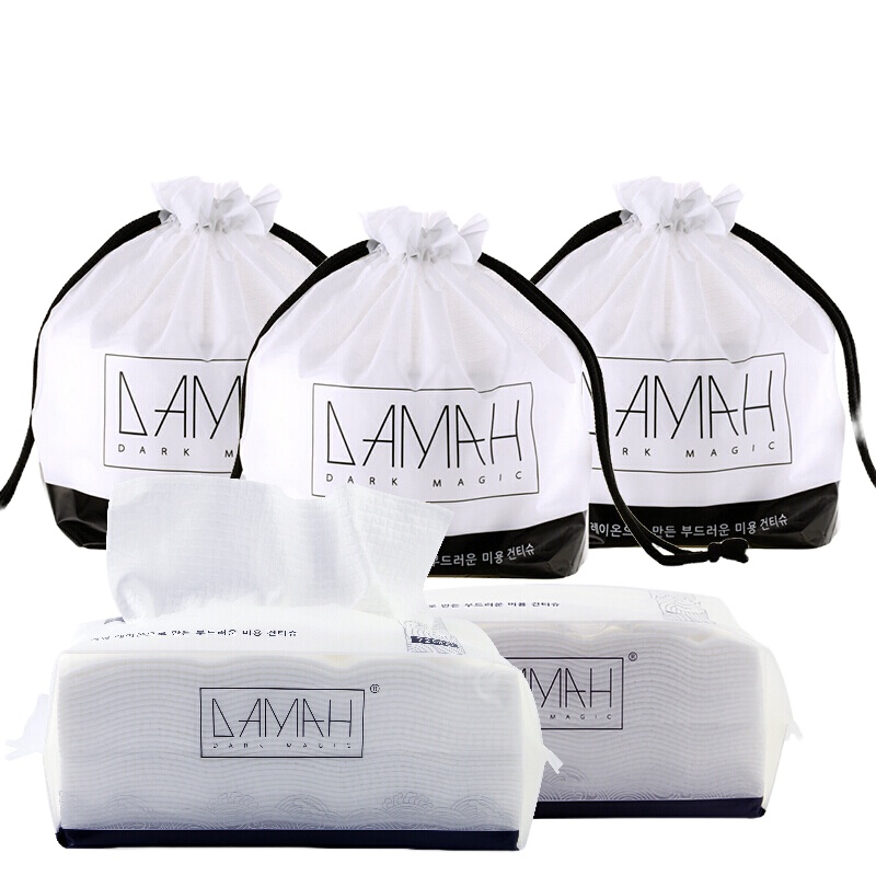 DAMAH黑魔法洗脸洁面巾加厚干湿两用擦脸卸妆巾加厚卷筒珍珠纹亲肤洁面巾洁面巾洗脸巾干卷 (混合装)桶装*3+抽取式*2