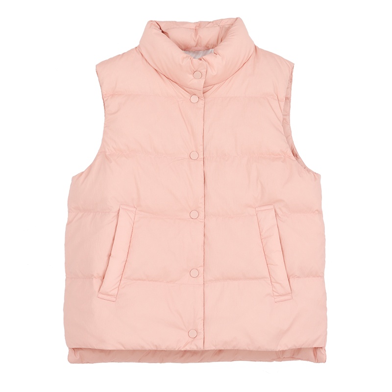 坦博尔反季羽绒服女马夹立领便携外穿韩版百搭保暖马甲反季清仓