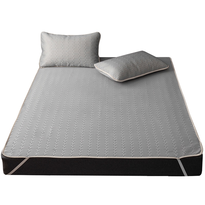 恒源祥乳胶凉席三件套夏季冰丝席1.8m床可水洗折叠1.2米空调软席