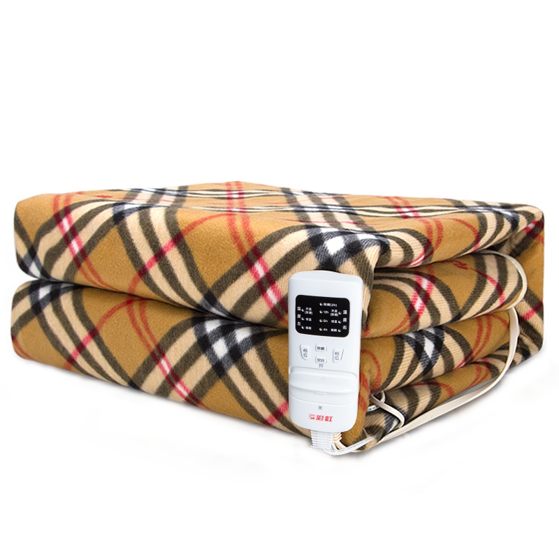 彩虹（RAINBOW）电热毯双人电褥子（1.8*1.5米）除螨定时关闭双控双温安全辐射自营官方旗舰店Q1518L-20