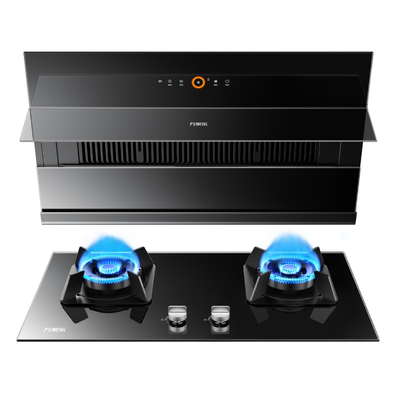 万家乐 烟灶厨电套餐装 22立方大吸力油烟机 挥手智控侧吸 AI智能自清洁 台嵌两用天然气灶AL061+KV551B