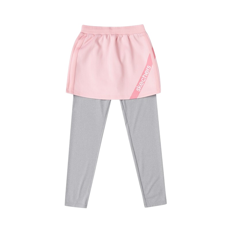 Skechers斯凯奇童装女童紧身薄款裤子舒适运动休闲长裙裤L319G064