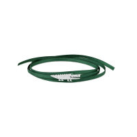 APM Monaco[蔡依林、张靓颖明星同款]女士S925银镶晶钻小鳄鱼绿色缎带项圈银手链两用 AC3910GKGX