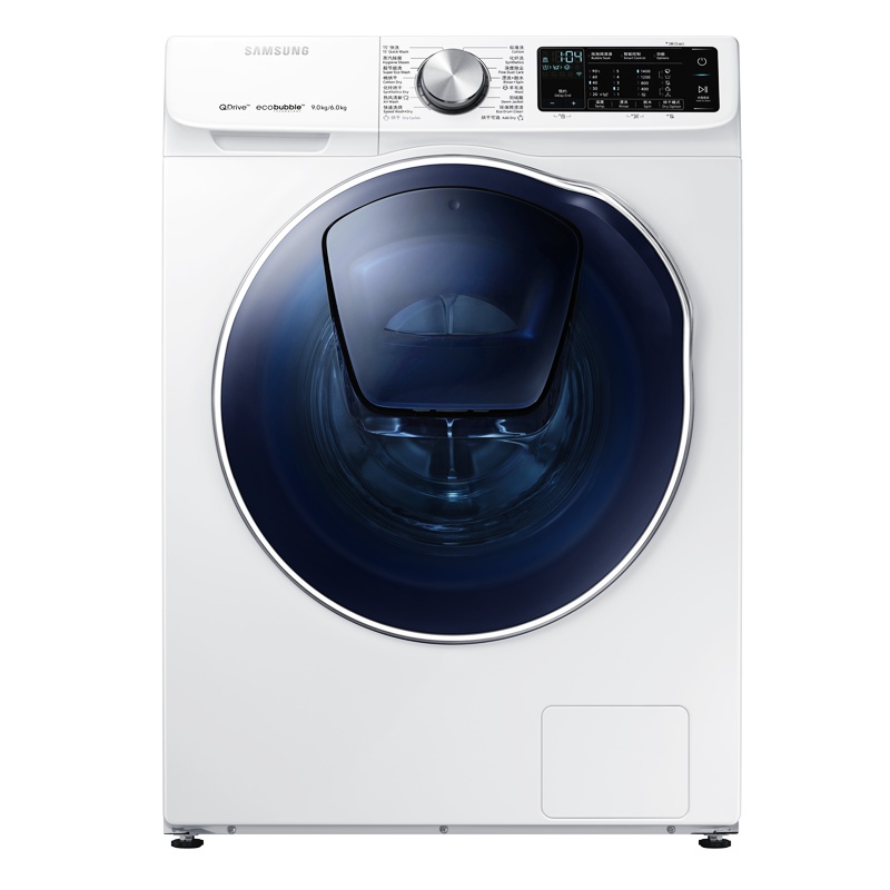 三星(SAMSUNG)9公斤滚筒洗衣机洗烘一体机变频低噪WD90N64FOOW/SC
