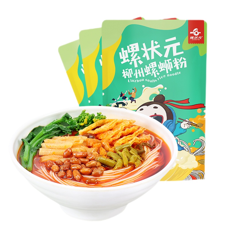 螺状元广西柳州正宗原味特产螺蛳粉速食酸辣粉方便螺丝粉300g*3袋