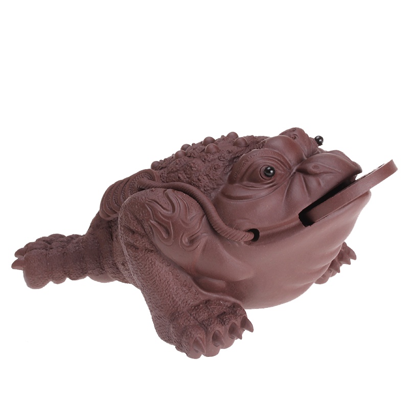 [子冶]金蟾 原矿紫泥 茶宠 紫砂摆件 茶具 宜兴紫砂 手工 正品 (中号款)