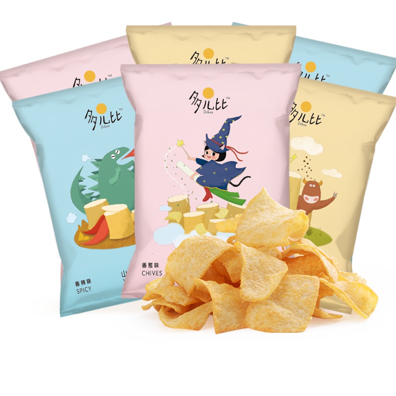 多儿比山药脆片薯片混合口味组合大礼包270g套装整箱 休闲零食 膨化食品