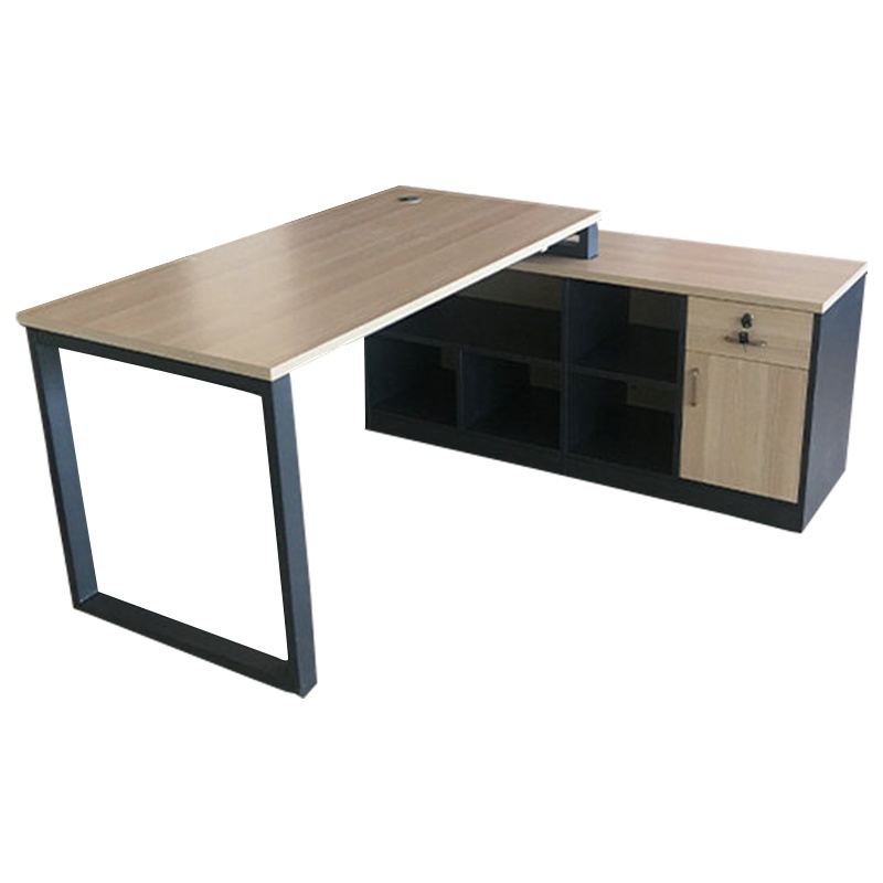 质凡简易单人组合员工办公桌实木经理老板总裁大班桌简约现代大班台