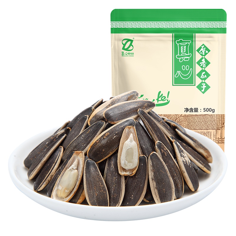 真心原香瓜子500g/袋香瓜子葵花籽炒货休闲零食每日坚果