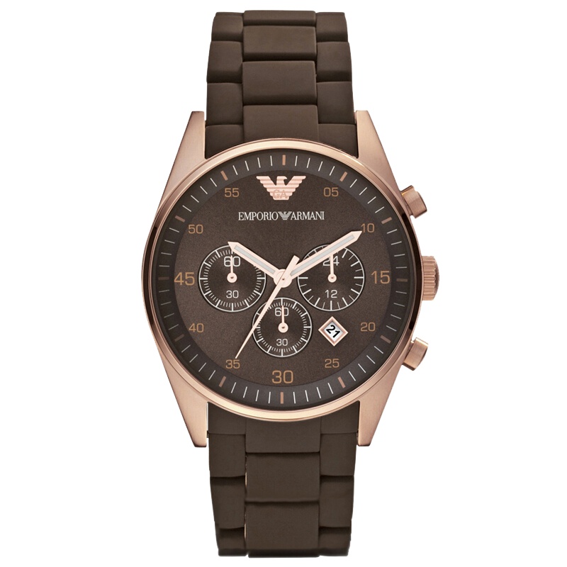 阿玛尼(ARMANI)手表石英表 玫瑰金情侣腕表 AR5891
