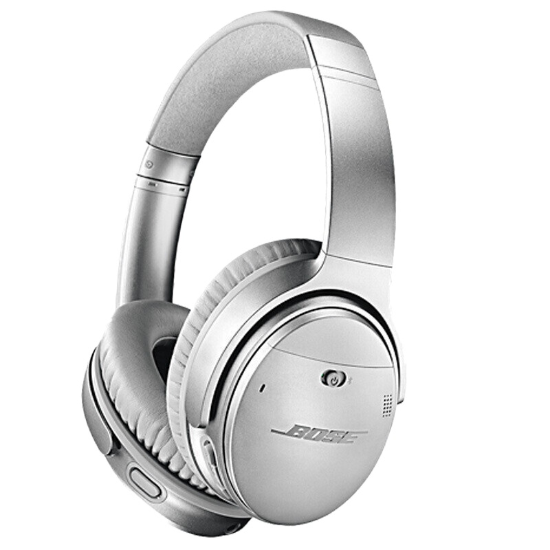 [高性能消噪耳机]博士BOSE QuietComfort QC35II 头戴式蓝牙无线耳机 QC35二代耳机 通用银色