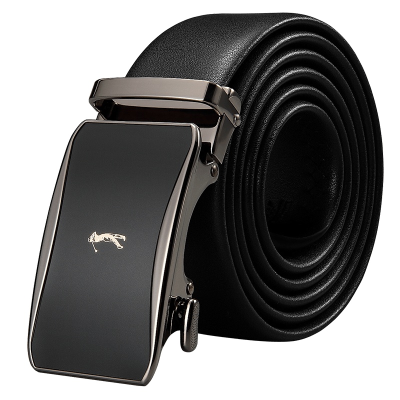 高尔夫(GOLF)耐磨牛皮自动扣男士皮带双面牛皮皮带男款腰带礼盒2020新品商务休闲腰带整张牛皮对折设计