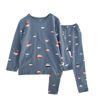 高梵童装2019秋冬新款动物图案可爱儿童内衣套装男童女童官方正品