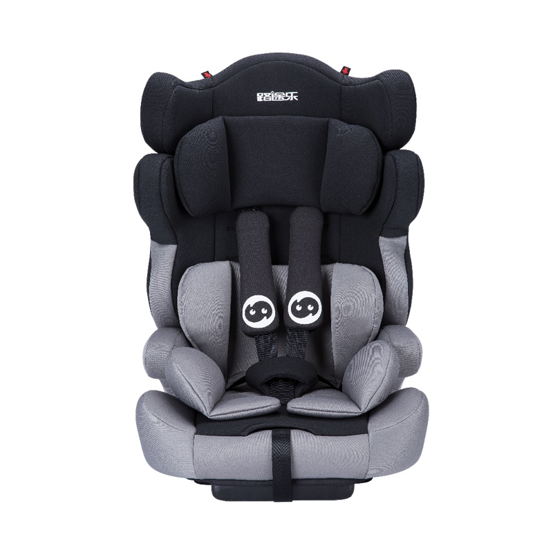 路途乐(Lutule) 汽车儿童安全座椅 安全带固定 3C/ECE 适合约9月-12岁宝宝座椅 熊A 酷酷黑