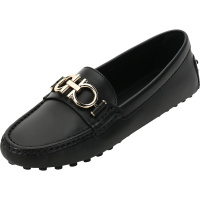 Salvatore Ferragamo 菲拉格慕 女士BERRA系列牛皮饰扣驾驶鞋平底鞋豆豆鞋 0693761