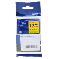 兄弟(brother)原装标签色带/碳带 TZe-ZFX631 12mm 黄底黑字