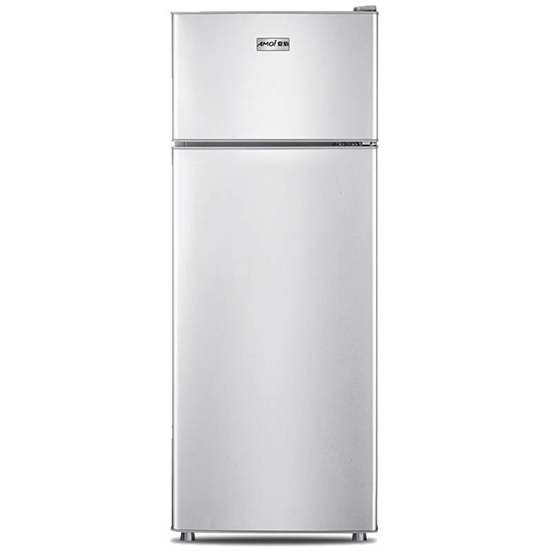 夏新(AMOI) BCD-66S138闪亮银 66L 小型双门迷你小冰箱家用双开门电冰箱节能两门冰箱直冷