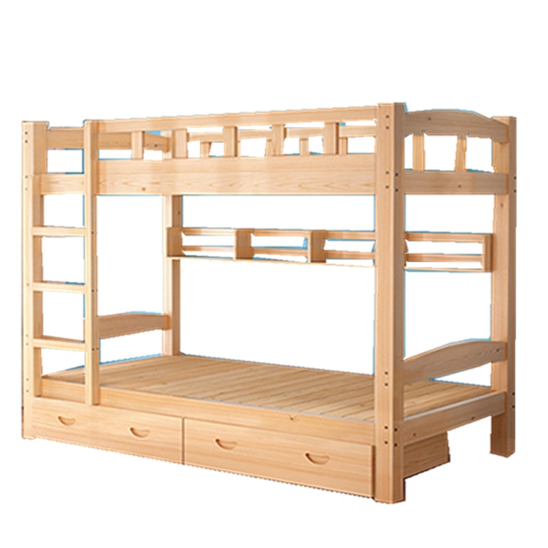 周鼎皖实木上下铺床(zdwm-2上下铺床带抽屉)