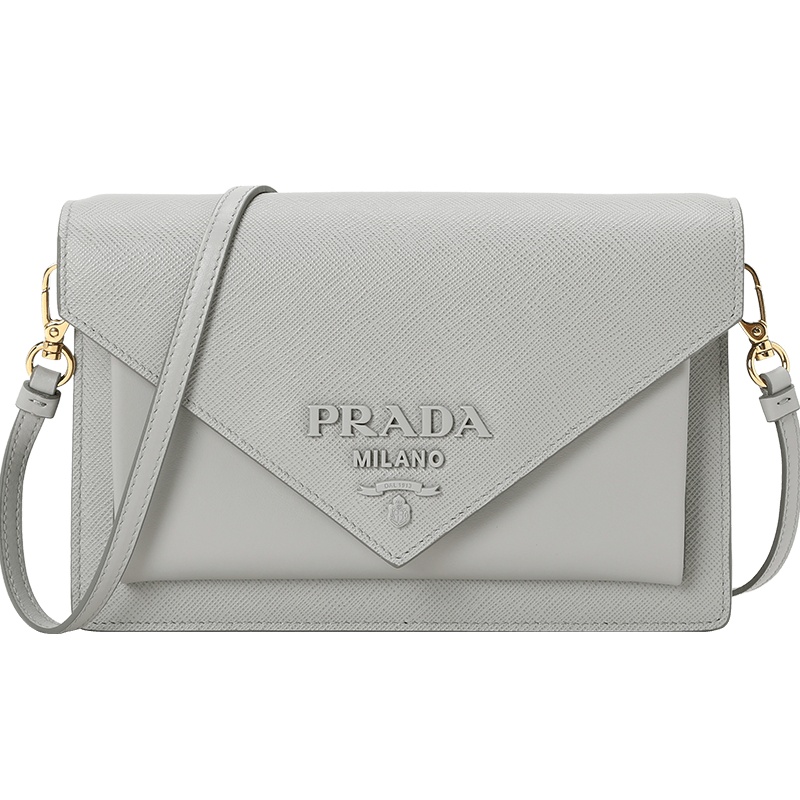 预订 PRADA 普拉达 mini bag 信封包 单肩包 斜挎包迷你 字母LOGO十字纹皮1BP020