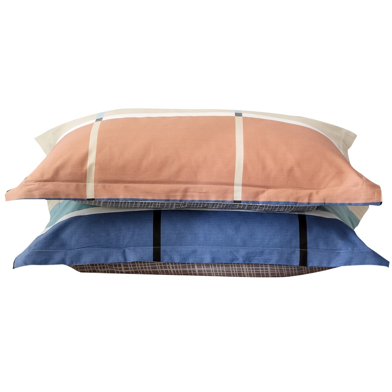 恒源祥100%纯棉枕套一对装48*74全棉枕头大号家用枕皮枕头皮单人