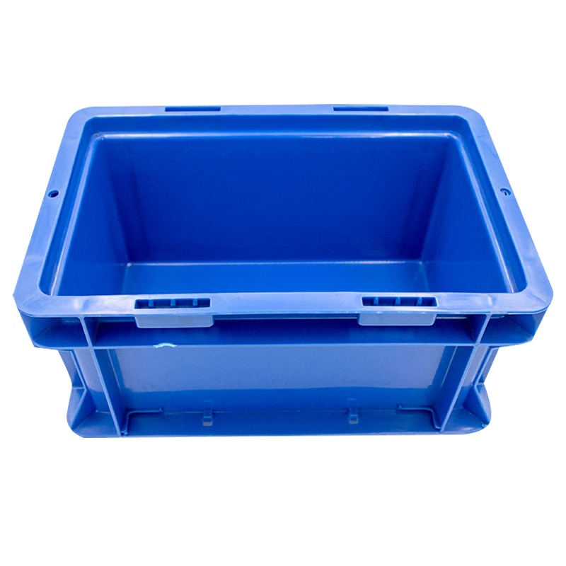冰禹 SNll-124 塑料周转箱 塑料带盖运输物流箱 汽车配储物箱周转箱 收纳工具箱零件箱 B箱-无盖蓝色