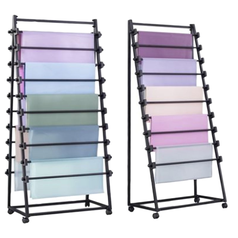 多层展示架 锦旗围巾展示架 挂架丝巾架 加粗款100*40*120单面黑色