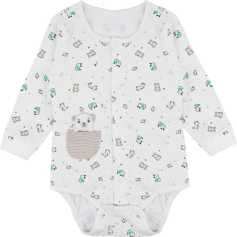 婴姿坊春baby bear系列简易休闲三角哈衣包臀连体衣