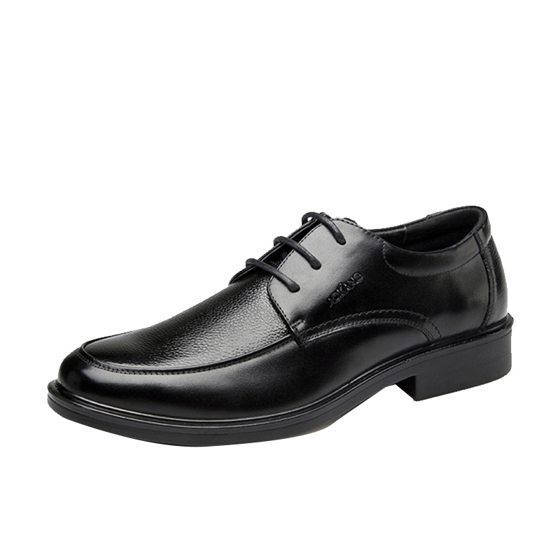 奥康男士皮鞋商务正装皮鞋时尚系带牛皮男式真皮圆头男鞋