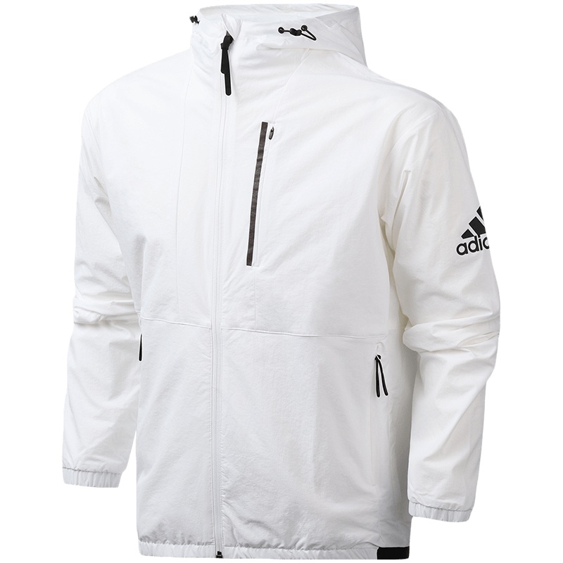 阿迪达斯男服外套夹克连帽防风休闲运动服EH3746