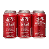 [韩国人气可乐]NoBrand 韩国人气可乐 355ml*6罐装 进口饮料 听装可乐 碳酸饮料 韩国进口