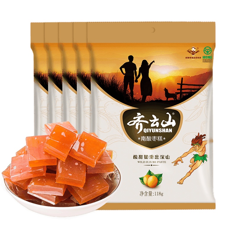 齐云山南酸枣糕118g*5 来自深山的野果零食 家庭办公休闲健康开味