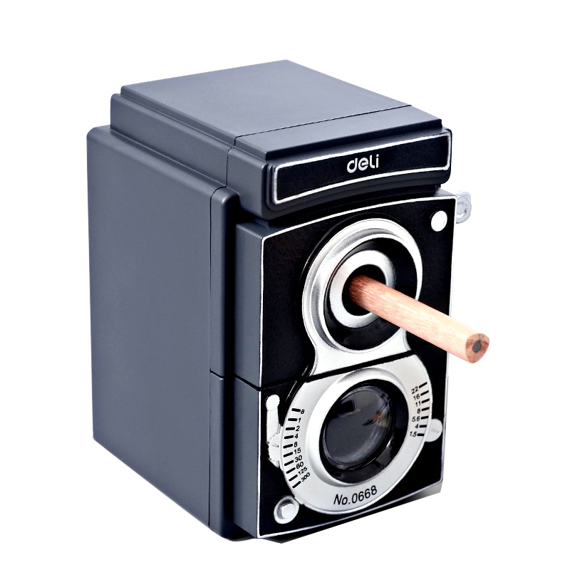 得力(deli)0668手摇卷笔刀大口径削笔机儿童三角铅笔削笔器多功能素描彩铅大号可削粗杆铅笔旋车绞铅笔刀2个