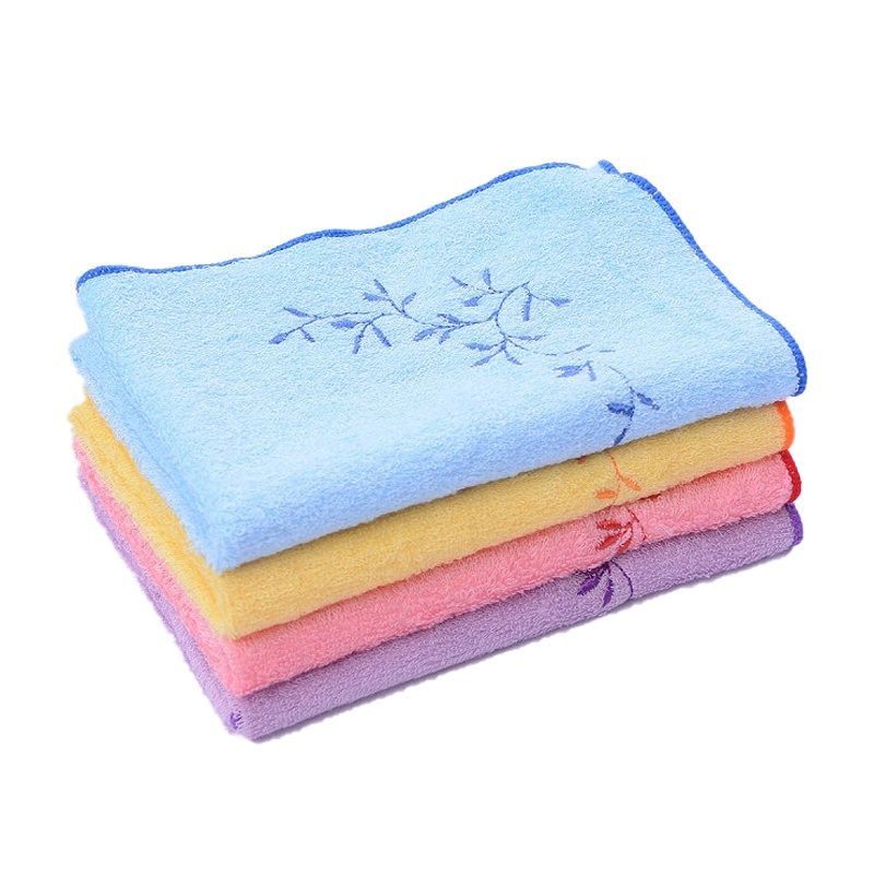 洁丽雅(grace)毛巾家纺莫代尔绣花拷边柔软舒适美容方巾 童巾 6503A 35g 33*33cm