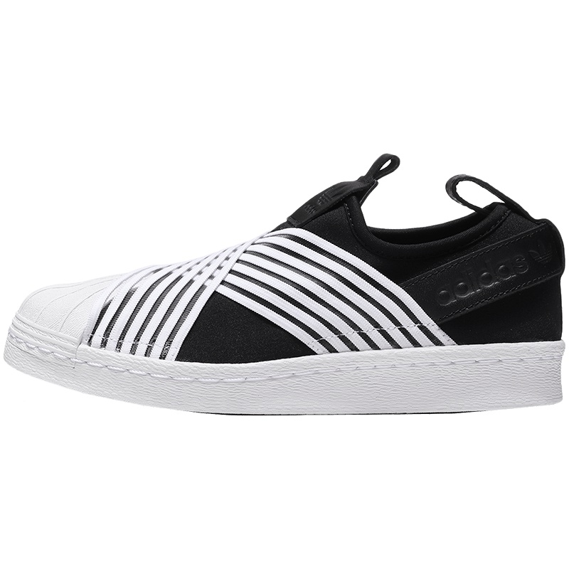 【自营】adidas阿迪达斯三叶草女Superstar运动休闲鞋板鞋D96703 D967031号黑色+亮白