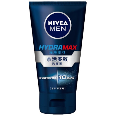 妮维雅(NIVEA)男士水活多效洁面乳100g(新老包装 随机发放)洗面奶 护肤化妆品